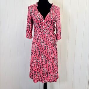 Avoca Anthology Women Mod Polka Dot Wrap Around Dress Size 4 Preppy Rockabilly